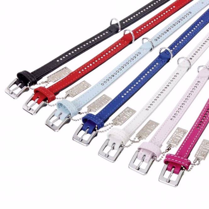 Vintage Strass-Hundehalsband Schwarz