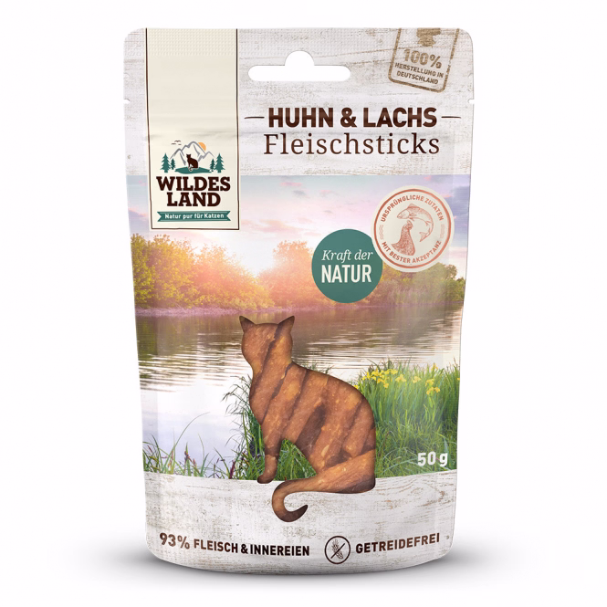 Fleischsticks Huhn & Lachs für Katzen