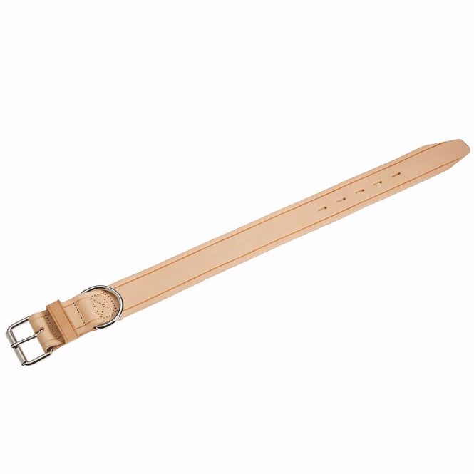 Rondo Lederhalsband Extra Breit Natur, 75 cm