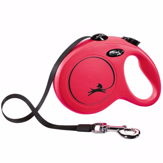 Rollleine New Classic Gurt L, 5 m, Rot