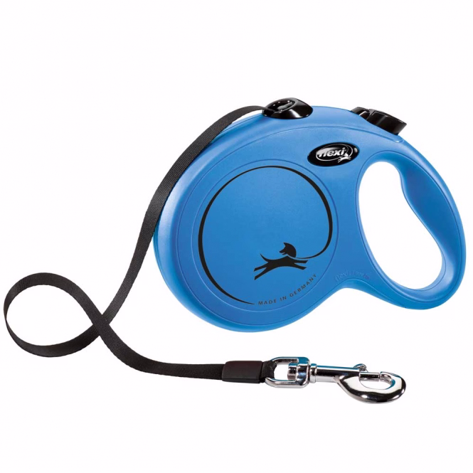 Rollleine New Classic Gurt L, 5 m, Blau